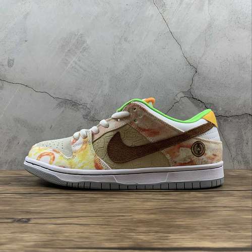 【300】[CV1628-800]-[JASON DENG X DUNK LOW PRO SB STREET HAWKER COPPER/LIGHT SILVER/PUEBLO BROWN]