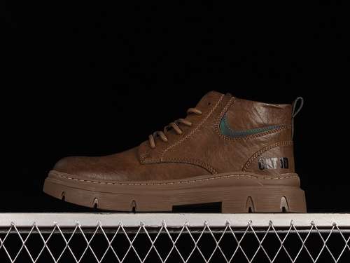 【340】[P73536B3D]-[CAT 2022SS WORKWEAR MID-TOP CASUAL BOOTS BROWN/BROWN/GOLD]-[MAN:38-45]