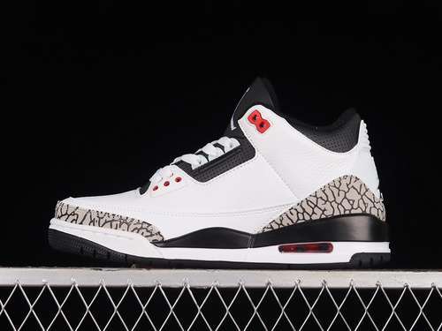 【360】[136064-123]-[AIR JORDAN 3 RETRO WHITE/BLACK-CMNT GRY-INFRRD 23]-[MAN:40-47.5]