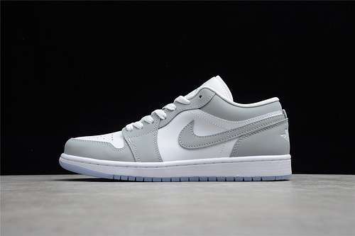 【320】[DC0774-105]-[CJ AIR JORDAN 1 LOW WHITE/WOLF GREY-ALUMINUM]-[WOMAN:36-39]-[MAN:40-46]