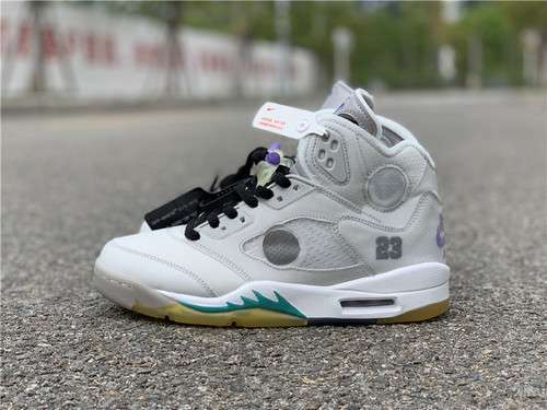 【550】[CT8480-105]-[OW X AIR JORDAN 5 GREY/GREEN-WHITE]-[MAN:40-47.5]