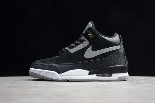【420】[CK4348-007]-[GZ AIR JORDAN 3 TINKER BLACK/CEMENT GREY-METALLIC GOLD]-[MAN:40-45]