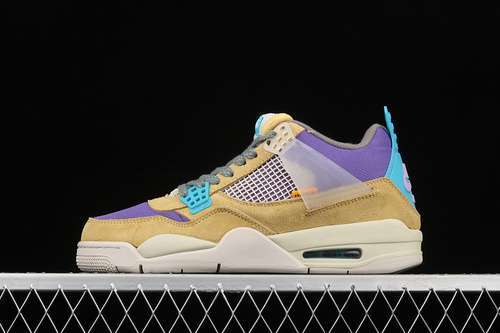 【320】[DJ5718-300]-[UNION LA X AIR JORDAN 4 RETRO DESERT MOSS/TURQUOISE BLUE/DARK IRIS]