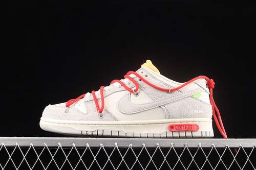 【450】[DJ0950-103]-[OW X SB DUNK LOW LOT 40 OF 50 SAIL/NEUTRAL GREY/GLOBAL RED]-[UNSIEX:36-47.5]