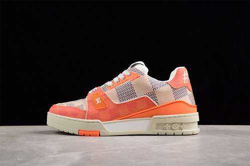 【630】[ LOUIS VUITTON TRAINER WHITE/GREY/BROWN/ORANGE]-[MAN:38-45]