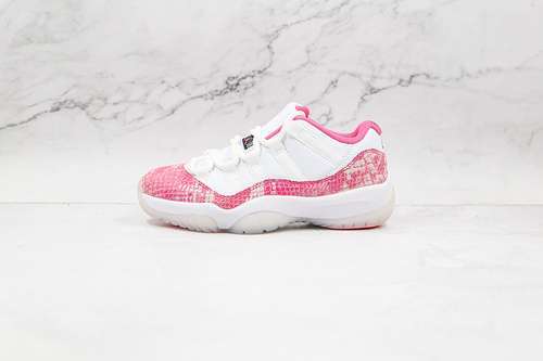 【460】[AH7860-106]-[AIR JORDAN 11 RETRO LOW PINK SNAKESKIN WHITE/WATERMELON/BLACK]-[WOMAN:36-39]