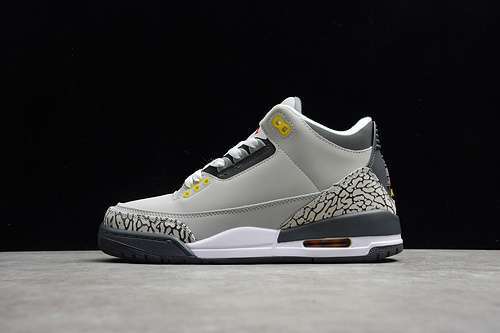 【360】[CT8532-012]-[AIR JORDAN 3 RETRO COOL GREY SILVER/LIGHT GRAPHITE-ORANGE PEEL-SPORT RED]
