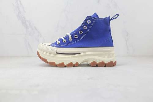 【280】[CHUCK TAYLOR ALL-STAR HIGH THE 100TH ANNIVERSARY BLUE/BEIGE/GUM]-[WOMAN:35-39.5]-[MAN:40-44]