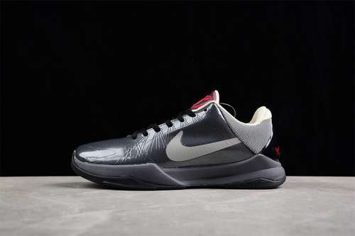 【320】[318090-012]-[ZOOM KOBE 5 V BASKETBALL SHOES BLACK/GREY]-[MAN:40-46]
