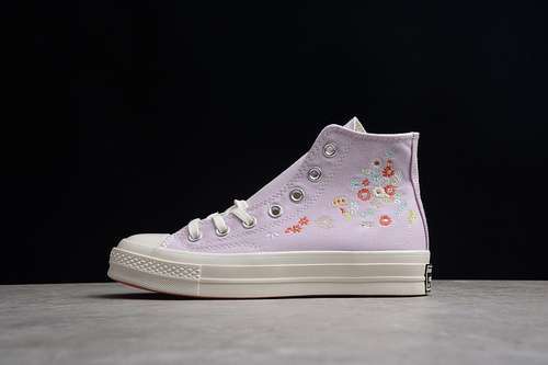 【260】[A01584C]-[CHUCK TAYLOR 70S HIGH EMBROIDERED FLORAL PRINT PALE AMETHYST/MULTI/EGRET]