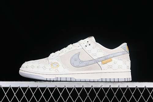【400】[FC1688-159]-[GU*CCI SB DUNK LOW WHITE/GREY]-[WOMAN:36-39]-[MAN:40-45]
