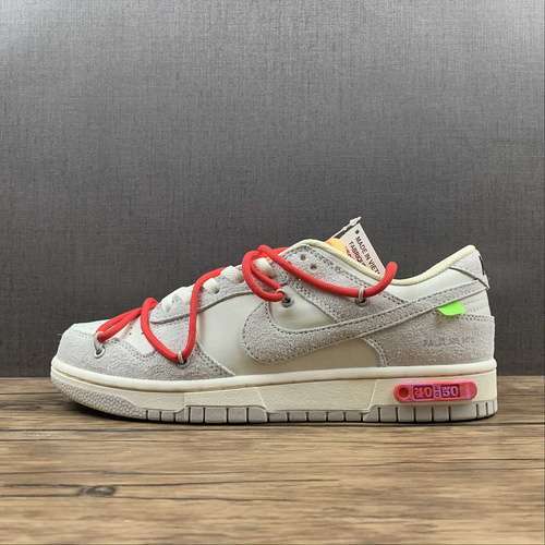 【430】[DJ0950-103]-[OW X SB DUNK LOW LOT 40 OF 50 SAIL/NEUTRAL GREY/GLOBAL RED]-[UNISEX:36-47.5]