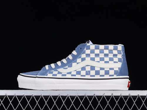 【280】[VN0A391FOQN]-[SK8-MID CHECKERBOARD HAZE BLUE/WHITE/BLACK]-[WOMAN:35-39]-[MAN:40-44]