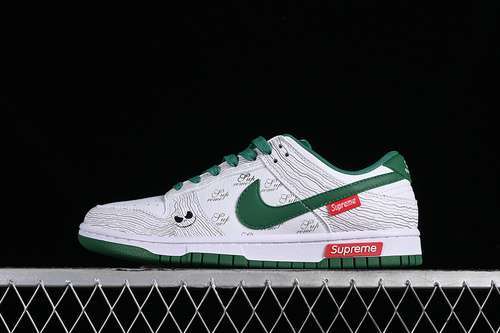 【360】[XD6188-033]-[SUPREME DUNK LOW SB WHITE/GREY/GREEN]-[WOMAN:36-39]-[MAN:40-45]