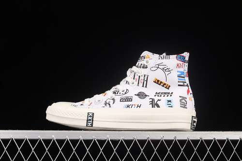 【260】[172466C]-[KITH X CHUCK TAYLOR 70S HIGH 10TH ANNIVERSARY WHITE/BLACK/MULTI-COLOR]
