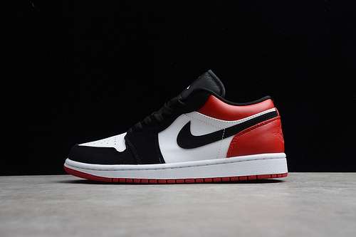 【340】[553558-116]-[AIR JORDAN 1 LOW BLACK TOE WHITE/BLACK-GYM RED]-[MAN:40-46]