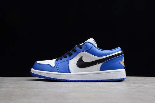 [69-67-76]-[553558-401]-[AIR JORDAN 1 LOW HYPER ROYAL/WHITE-ORANGE PEEL]-[UNISEX:36-46]
