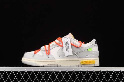 【330】[DM1602-110]-[OW X SB DUNK LOW LOT 06 OF 50 SAIL/NEUTRAL GREY/RED]-[WOMAN:36-39]-[MAN:40-45]