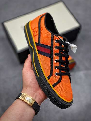 【420】[GU*CCI TENNIS 1977 PRINT SNEAKER BROWN/BLACK/RED]-[WOMAN:35-39]-[MAN:40-44]