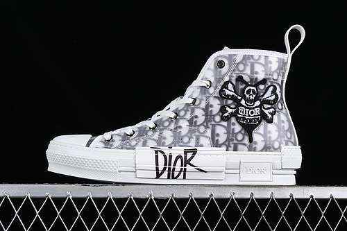 【560】[DI*OR B23 OBLIQUE TOP SNEAKERS WHITE/GREY/BLACK]-[MAN:39-46]
