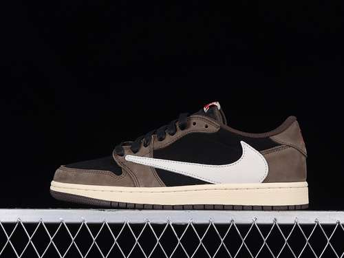 【450】[CQ4277-001]-[TRAVIS SCOTT X AIR JORDAN 1 LOW MOCHA BLACK/DARK MOCHA-UNIVERSITY RED-SAIL]