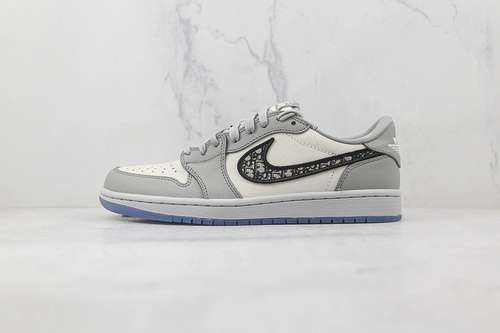 【950】[CN8608-002]-[DI*OR X AIR JORDAN 1 LOW WOLF GREY/SAIL/PHOTON DUST/WHITE]-[WOMAN:36-39]-