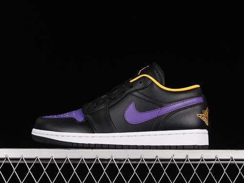 【300】[553558-075]-[AIR JORDAN 1 LOW BLACK/DARK CONCORD-TAXI]-[WOMAN:36-39]-[MAN:40-46]