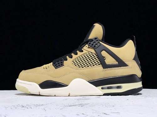 [AQ9129-200]-[H12 AIR JORDAN 4 RETRO FOSSIL MUSHROM/BLACK/PALE IVORY]