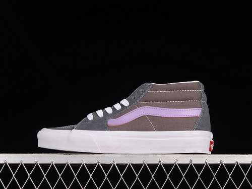 【250】[VN0A3WM3VY3]-[SK8 MID REISSUE SHOES GREY/PURPLE/WHITE]-[WOMAN:35-39]-[MAN:40-44]