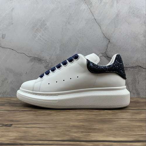 【340】[ALE*XANDER MCQUEEN SHOES WHITE/WHITE/NAVY BLUE]-[WOMAN:35-40]