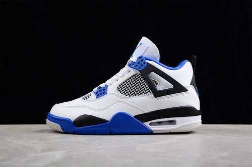 【340】[308497-117]-[AIR JORDAN 4 RETRO MOTORSPORTS WHITE/GAME ROYAL-BLACK]-[MAN:40-48]