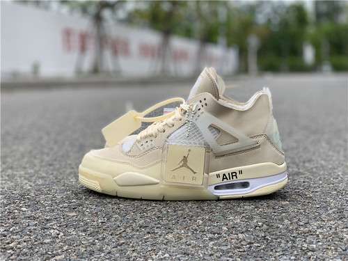 【650】[CV9388-100]-[OW X AIR JORDAN 4 RETRO RICE WHITE/BEIGE/BEIGE]-[MAN:40-47.5]