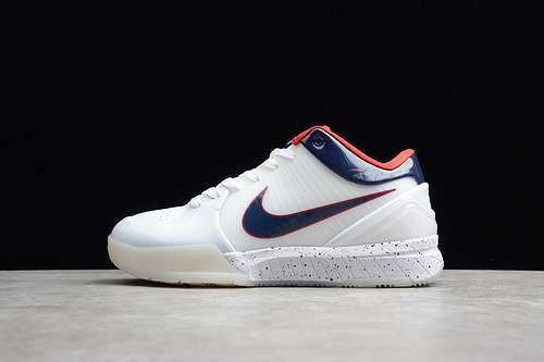 [AV6339-104]-[ZOOM KOBE 4 PROTRO BASKETBALL SHOES WHITE/NAVY BLUE]-[MAN:40-46]