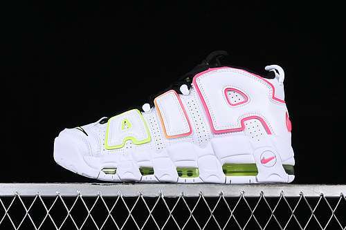 【350】[FD0865-100]-[AIR MORE UPTEMPO 96 QS WHITE/PINK/GREEN/ORANGE]-[WOMAN:36-39]-[MAN:40-46]