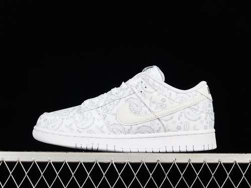 【480】[DJ9955-100]-[SB DUNK LOW WHITE PAISLEY WHITE/GREY FOG/WHITE]-[WOMAN:36-39]-[MAN:40-47.5]