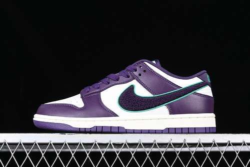 【250】[DQ7683-100]-[DUNK LOW CHENILLE SWOOSH SAIL/NEPTUNE GREEN/GRAND PURPLE/GRAND PURPLE]