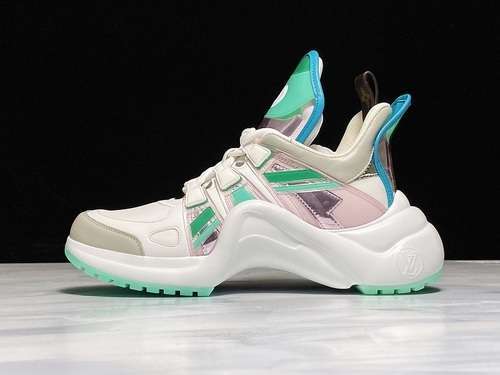 【500】[L*V SCI-FI SNEAKERS WHITE/GREEN]-[WOMAN:35-40]
