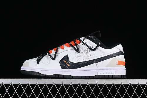 【380】[DH9765-104]-[DUNK LOW SB WHITE/GREY/BLACK/ORANGE]-[WOMAN:36-39]-[MAN:40-46]