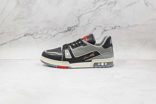 【750】[L*V TRAINER SHOES GREY/BLACK/WHITE]-[MAN:38-45]