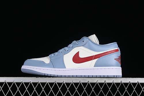 【320】[DC0774-164]-[AIR JORDAN 1 LOW SAIL/BLUE GREY/WHITE/DUNE RED]-[WOMAN:35.5-39]-[MAN:40-46]