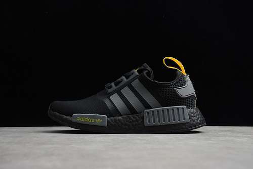 【300】[B8303]-[NMD R1 SHOES CORE BLACK/CORE BLACK/YELLOW]-[WOMAN:36-39]-[MAN:40-44]