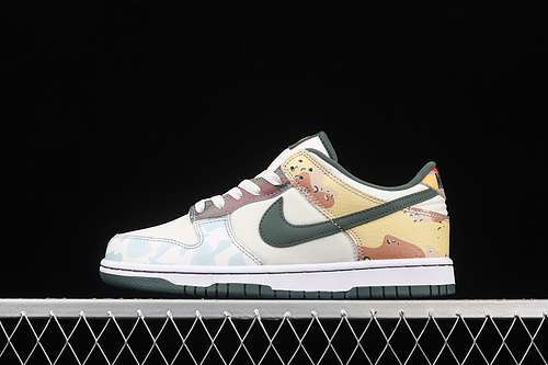【380】[DH0957-100]-[DUNK LOW SE &#x27;SAIL MULTI-CAMO&#x27;SAIL/VINTAGE GREEN-TOTAL ORANGE]-[