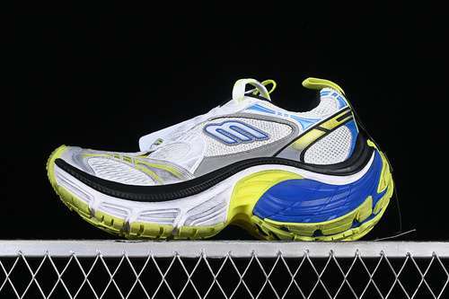 【440】[W2MV27019]-[BA*LEN*CIAGA TRACK SNEAKER GREEN/BLUE/GREY/WHITE/SILVER]-[WOMAN:35-39]-[MAN:40-46]