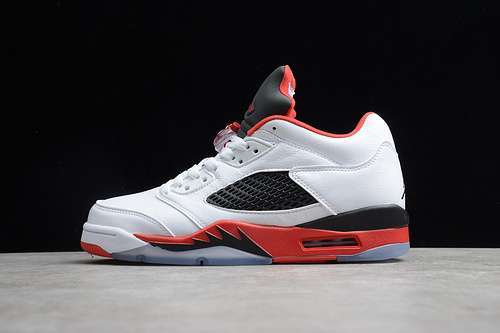 【400】[314338-101]-[AIR JORDAN 5 RETRO LOW FIRE RED WHITE/BLACK/RED]-[MAN:40-47.5]