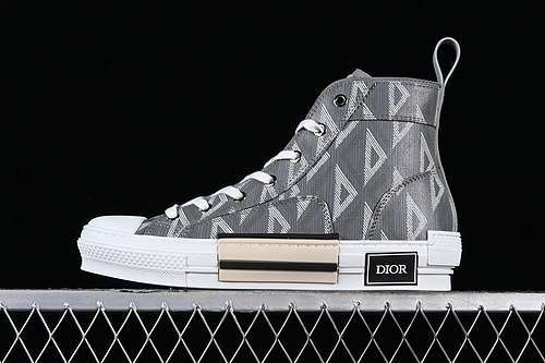 【560】[DI*OR B23 OBLIQUE TOP SNEAKERS WHITE/BLACK/GREY]-[MAN:39-46]
