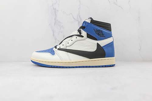 【550】[DH3227-105]-[FRAGMENT DESIGN X TRAVIS SCOTT X AIR JORDAN 1 RETRO HIGH BLACK/MILITARY BLUE/