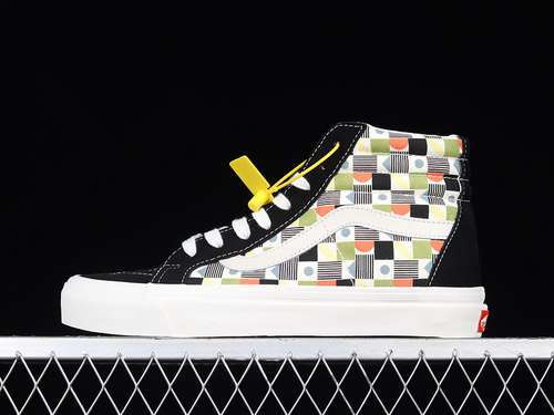 【260】[VN0A5KRI4WM]-[SK8-HIGH 38 DX DECKERBOARD BLACK/GREEN/WHITE]-[WOMAN:35-39]-[MAN:40-44]