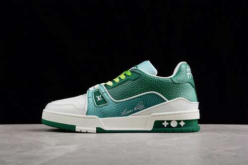 【700】[L*V TRAINER SPORTS SHOES DARK GREEN/LIGHT GREEN/WHITE]-[MAN:38-45]