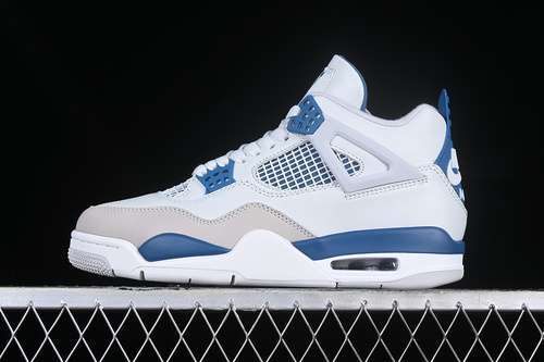 【500】[FV5029-141]-[AIR JORDAN 4 RETRO MILITARY BLUE 2024 OFF-WHITE/MILITARY BLUE/NEUTRAL GREY]