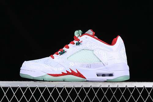 【360】[1551183]-[AIR JORDAN 5 LOW WHITE/GREEN/RED/GREY]-[WOMAN:36-39]-[MAN:40-47.5]